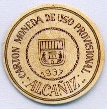 Ejemplo de sello moneda de Alcañiz